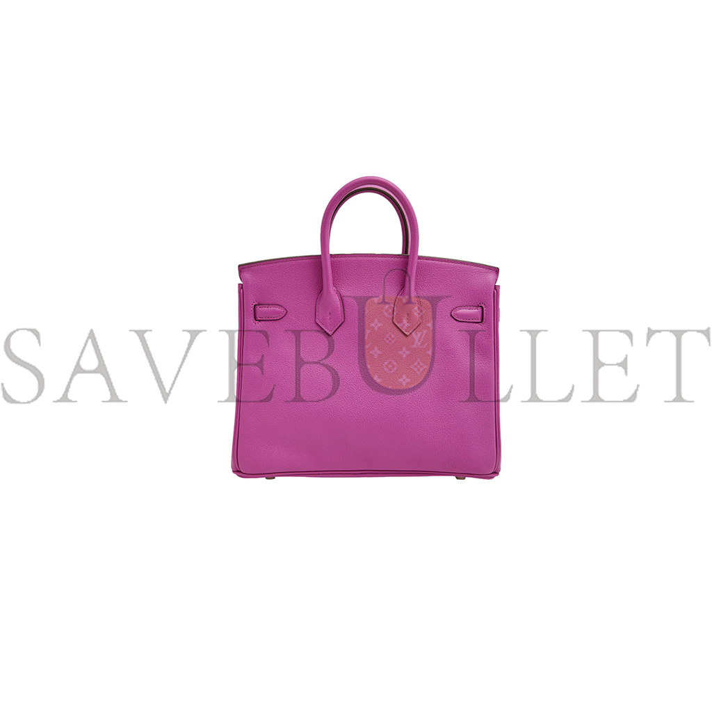 H**mes magnolia leather palladium plated birkin 25 bag (25*22*13cm)